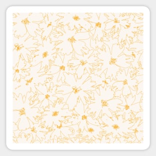 Yellow linear flowers Sticker